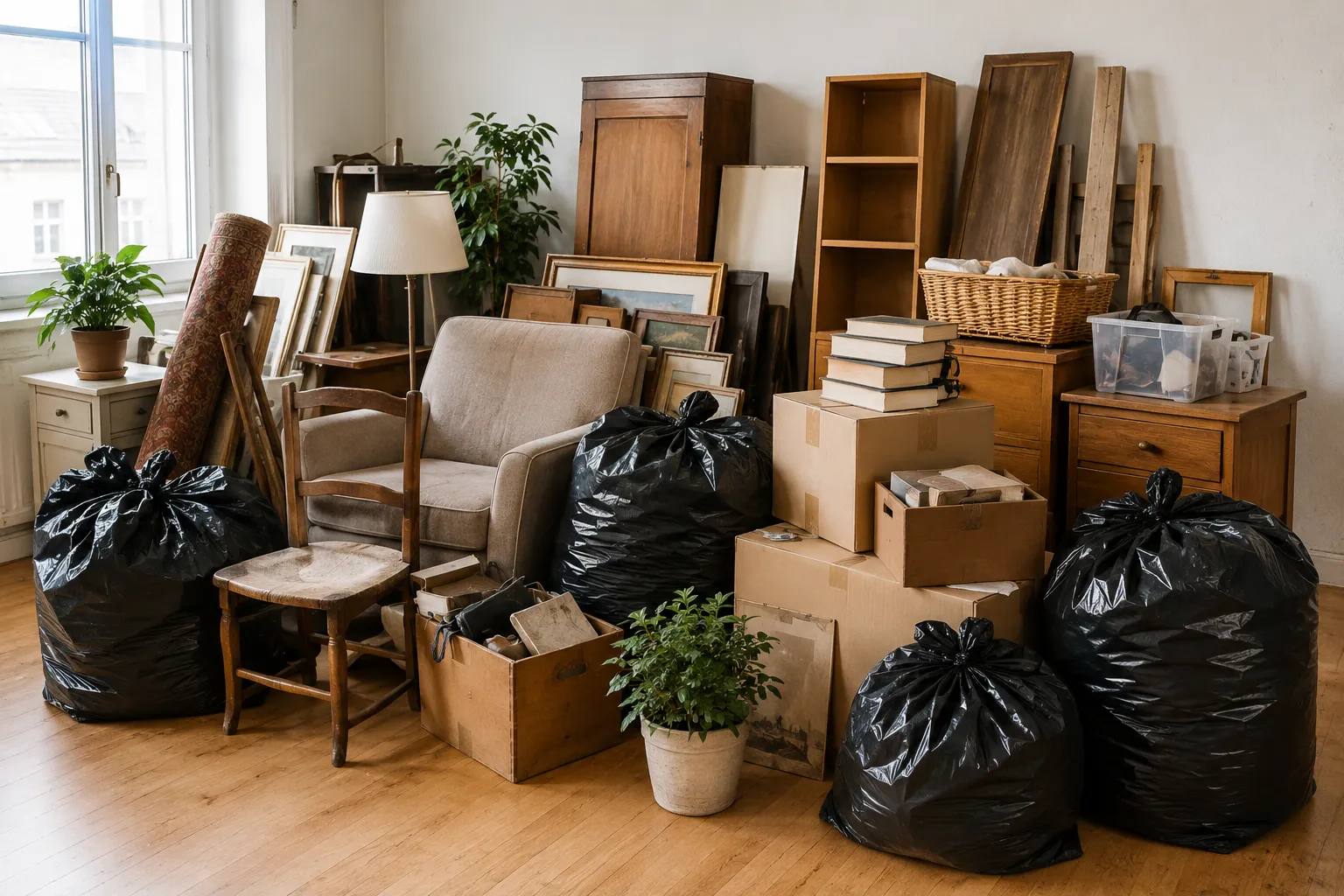 Hausrat und Möbel vor einer professionellen Wohnungsräumung